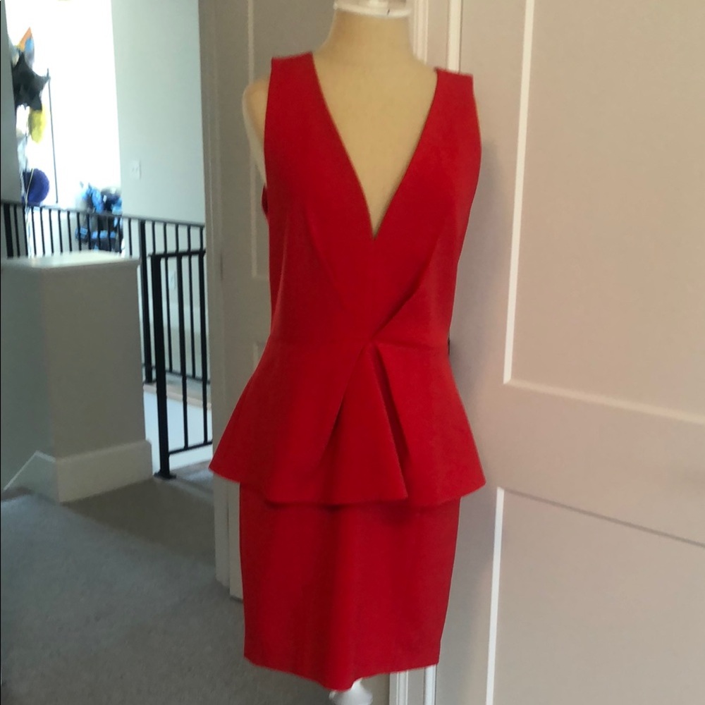 Elegant Red Sleeveless Dress BLAQUE LABEL